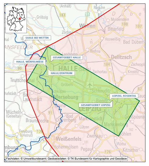 Map Transekt Halle-Leipzig