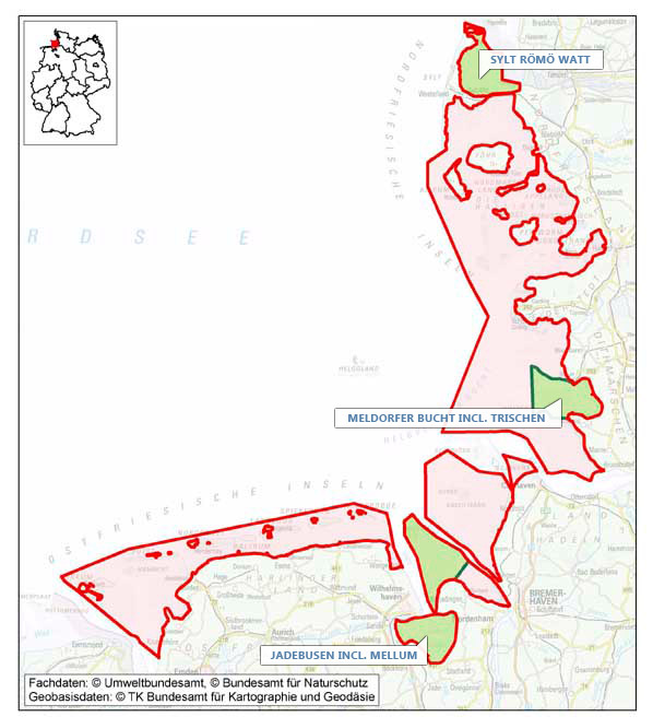 Karte BR/NP Wattenmeere