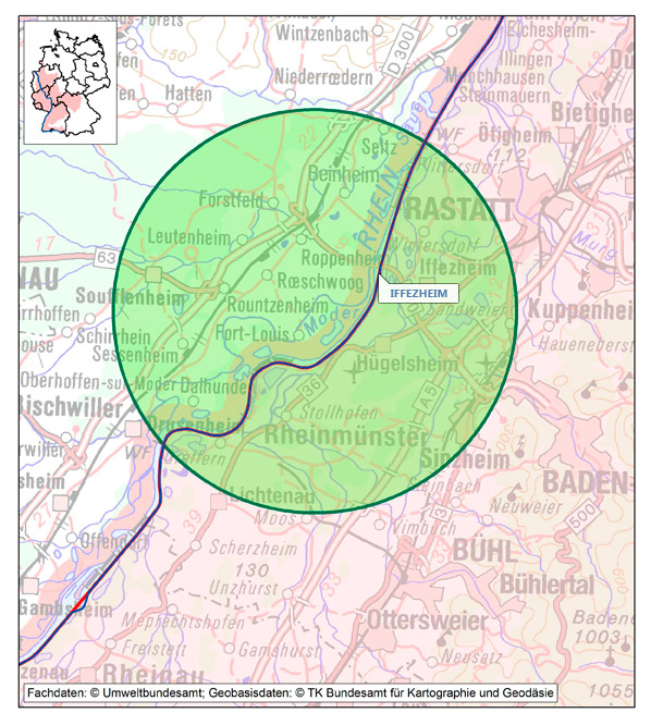 Karte Raum Seltz/Iffezheim