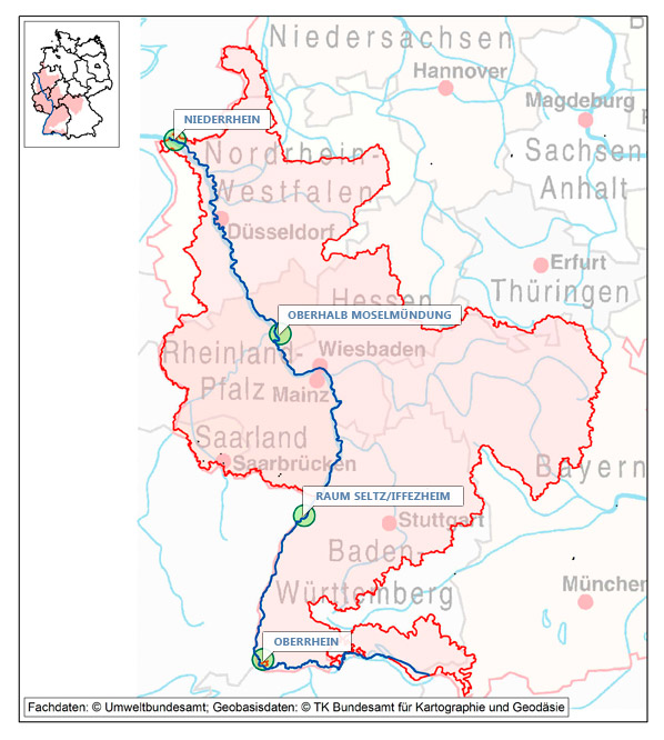 Karte Rhein