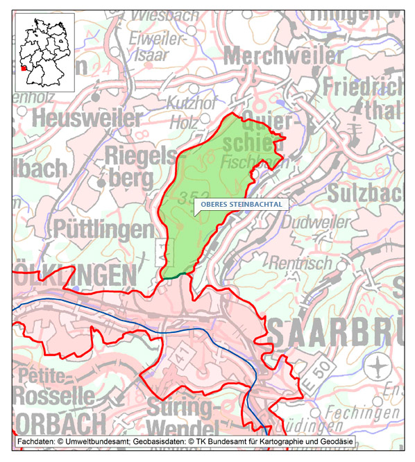 Karte Saarkohlewald