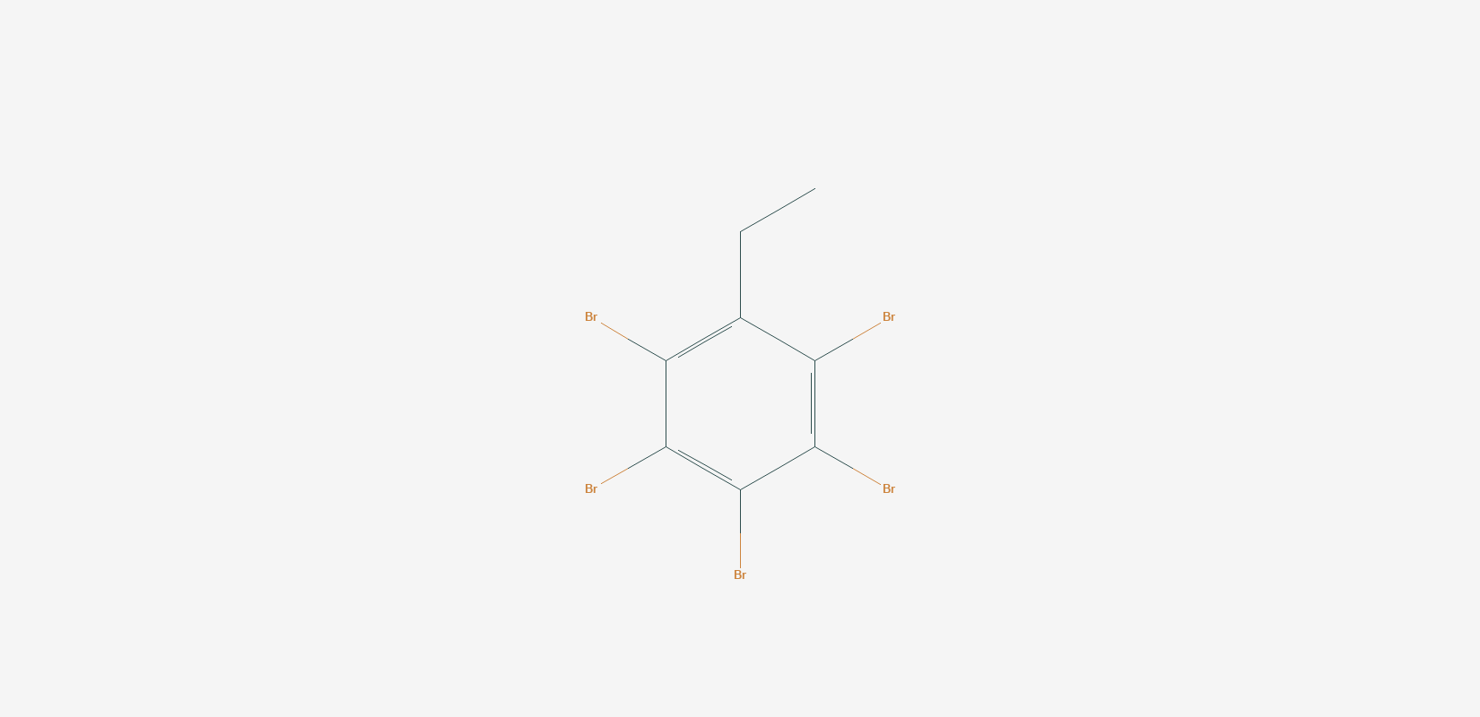 Structure of pentabromoethylbenzene